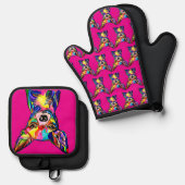 Chihuahua Ovenwant & Pannenlap Set (Voorkant / Achterkant)