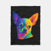 Chihuahua P Art Rtrait For Dog Owners Fleece Deken (Voorkant)