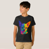 Chihuahua P Art Rtrait For Dog Owners T-shirt (Voorkant volledig)