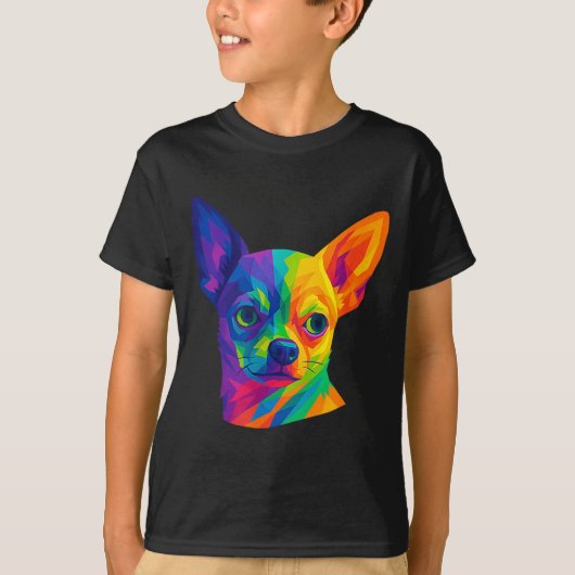 Chihuahua P Art Rtrait For Dog Owners T-shirt (Voorkant)