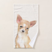 Chihuahua Painting - Cute Original Dog Art Bad Handdoek (Handdoek)