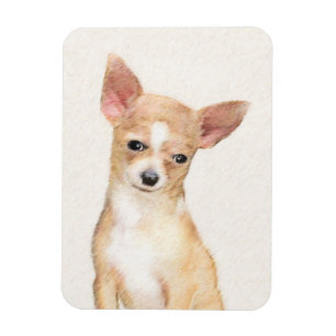 Chihuahua Painting - Cute Original Dog Art Magneet