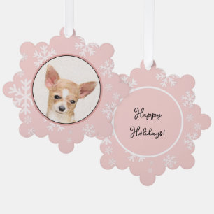 Chihuahua Painting - Cute Original Dog Art Ornament Kaart
