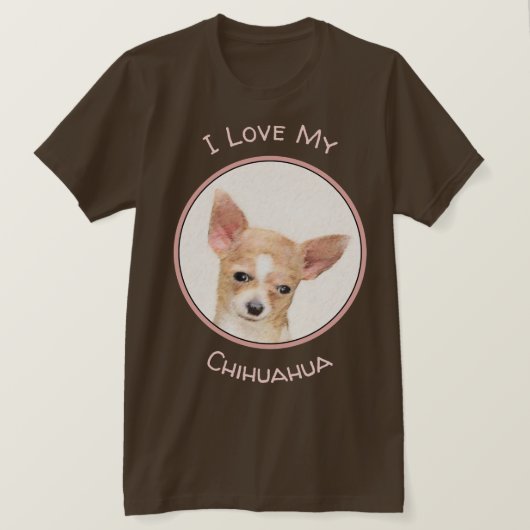 Chihuahua Painting - Cute Original Dog Art T-shirt (Design voorkant)