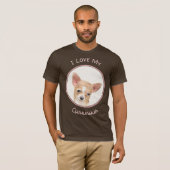 Chihuahua Painting - Cute Original Dog Art T-shirt (Voorkant volledig)
