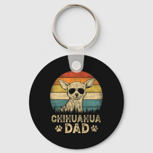 Chihuahua Papa Hondenliefhebbers Father#39; s Dag Sleutelhanger