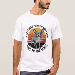 Chihuahua Papa T-shirt Vintage Gravure Hond Liefhe