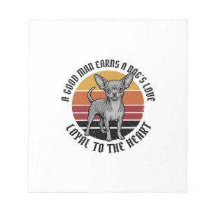 Chihuahua Papa T-shirt Vintage Gravure Hond Liefhe Notitieblok