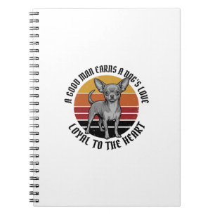 Chihuahua Papa T-shirt Vintage Gravure Hond Liefhe Notitieboek