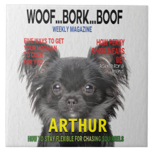 Chihuahua Parody Magazine Hoesje keramische tegel Tegeltje