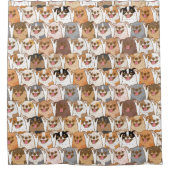 Chihuahua Pattern Douchegordijn (Voorkant)