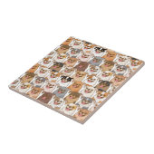 Chihuahua Pattern Napkins Tegeltje (Zijkant)