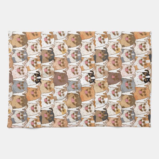 Chihuahua Pattern Theedoek (Horizontaal)