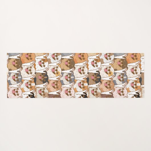 Chihuahua Pattern Yogamat (Achterkant (horizontaal))