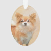 Chihuahua Peinture de Chien à long Haired Art orig (dos)