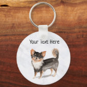 Chihuahua Personalized Keyring Sleutelhanger (Voorkant)