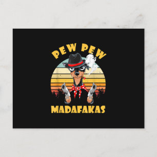 chihuahua pew pew madafakas grappig minnaar van ch aankondigingskaart