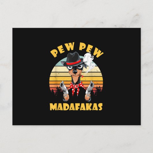 chihuahua pew pew madafakas grappig minnaar van ch aankondigingskaart (Voorkant)
