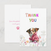 Chihuahua Pink Sweater Bedankkaart (Voorkant / Achterkant)