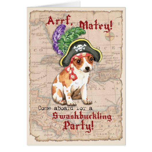 Chihuahua Pirate Invitation (Voorkant)