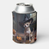 Chihuahua pompoenen Halloween eng Blikjeskoeler (Blikje Achterkant)