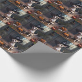 Chihuahua pompoenen Halloween eng Cadeaupapier (Hoek)