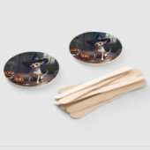 Chihuahua pompoenen Halloween eng Handwaaier (Niet-gemonteerd)