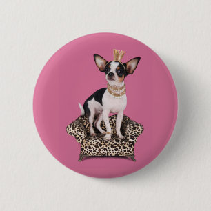 Chihuahua Princess Ronde Button 5,7 Cm