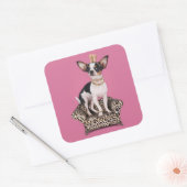 Chihuahua Princess Vierkante Sticker (Envelop)