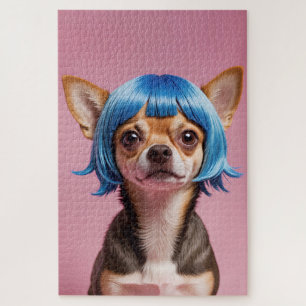 Chihuahua pruik legpuzzel