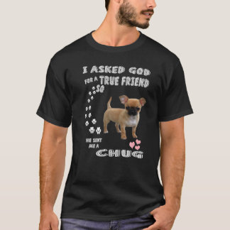 Chihuahua Pug Hond Citaat Moeder Pugwawa Vader Pri T-shirt