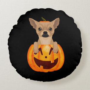 Chihuahua Pumpkin Rond Kussen