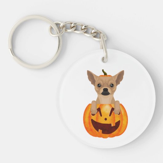 Chihuahua Pumpkin Sleutelhanger (Voorkant)