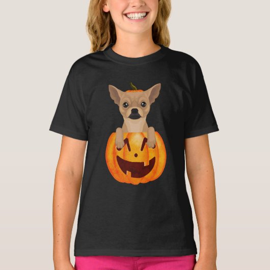 Chihuahua Pumpkin T-Shirt (Voorkant)