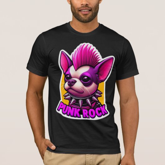 CHIHUAHUA PUNK ROTS T-SHIRT (Voorkant)