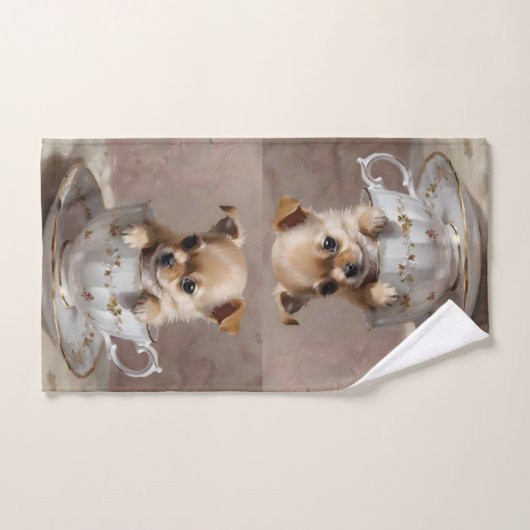 Chihuahua Puppy Dans Une Peinture À Huile De Teint (Serviette à main)