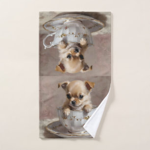 Chihuahua Puppy Dans Une Peinture À Huile De Teint