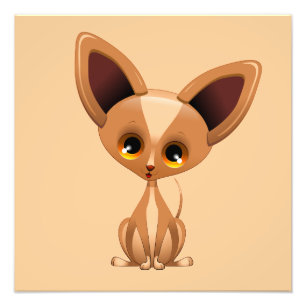 Chihuahua Puppy Dog Cartoon Poster