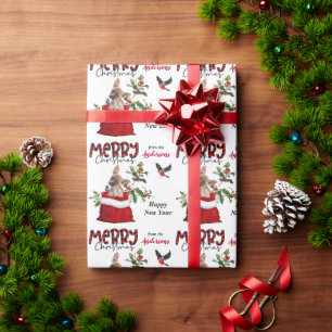 Chihuahua Puppy Dog met kerstcadeau Cadeaupapier