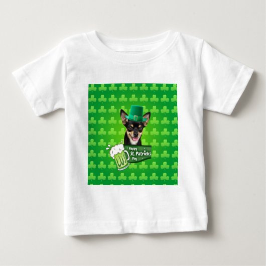 Chihuahua Puppy Dog St. Patrick's Day Groene Klave (Voorkant)
