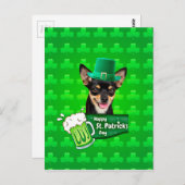 Chihuahua Puppy Dog St. Patrick's Day Groene Klave Briefkaart (Voorkant / Achterkant)