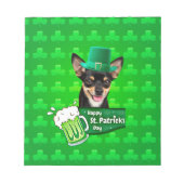 Chihuahua Puppy Dog St. Patrick's Day Groene Klave Notitieblok (Voorkant)