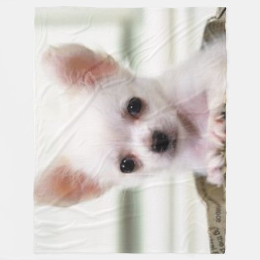 CHIHUAHUA PUPPY FLEECE DEKEN (Voorkant)