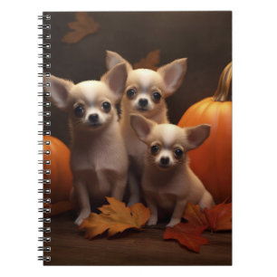 Chihuahua Puppy Herfst Delight Pompoen Notitieboek