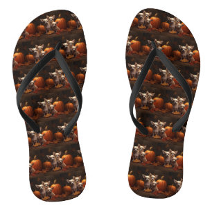 Chihuahua Puppy Herfst Plezier Pompoen Teenslippers