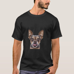 Chihuahua puppy schattig portret op Chihuahua T-shirt