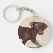 Chihuahua Puppy Walking Sleutelhanger (Voorkant)