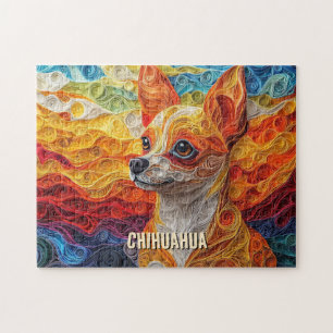 Chihuahua Quilling Art Dog Portret Legpuzzel
