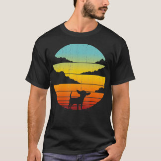 Chihuahua Retro Vintage 60-70-s Zonnevaste Hondenl T-shirt