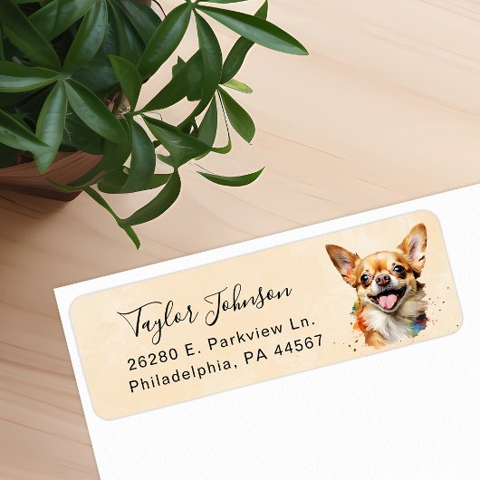 Chihuahua Return Address Label
